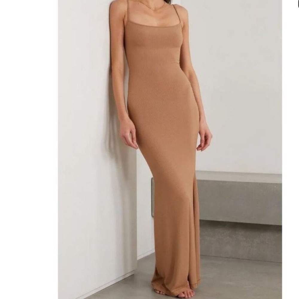SKIMS Long Slip Dress Soft Lounge Ribbed